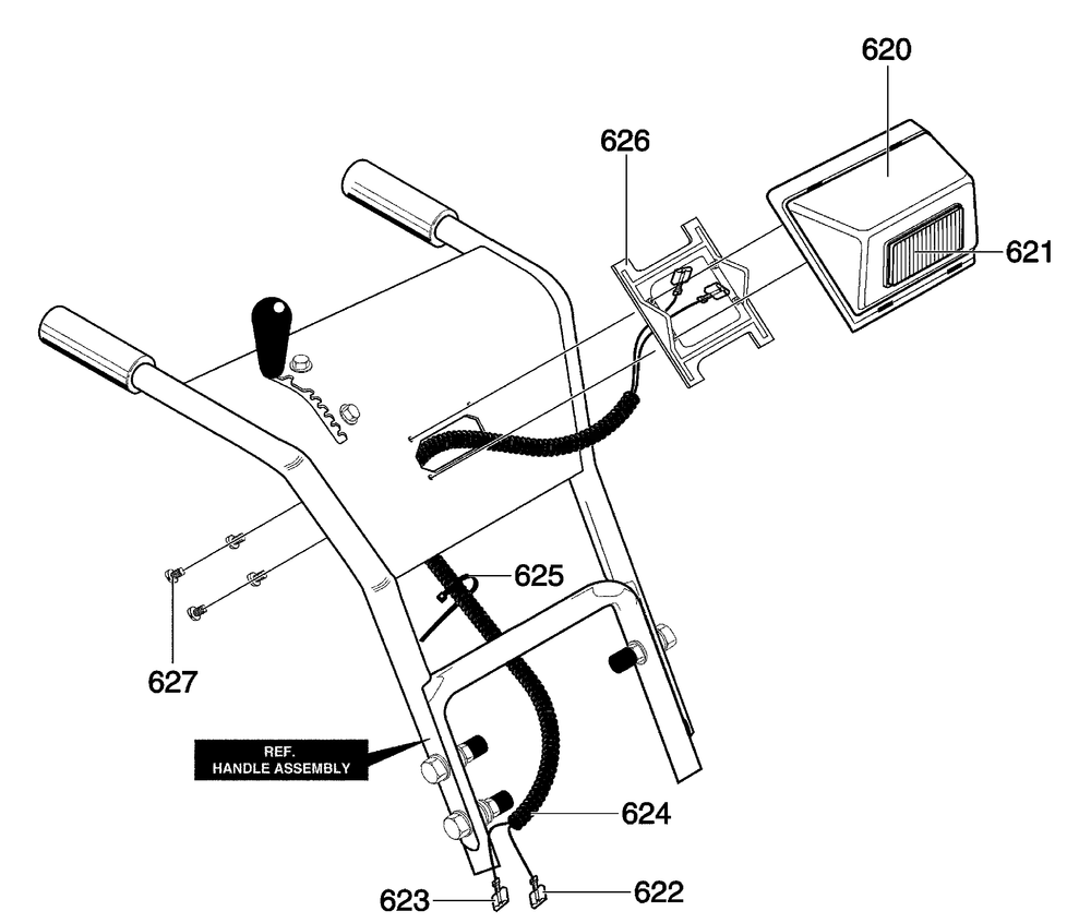 Headlight Diagram and Parts List for 627804X89C 2001 Briggs and Stratton Snow Blower